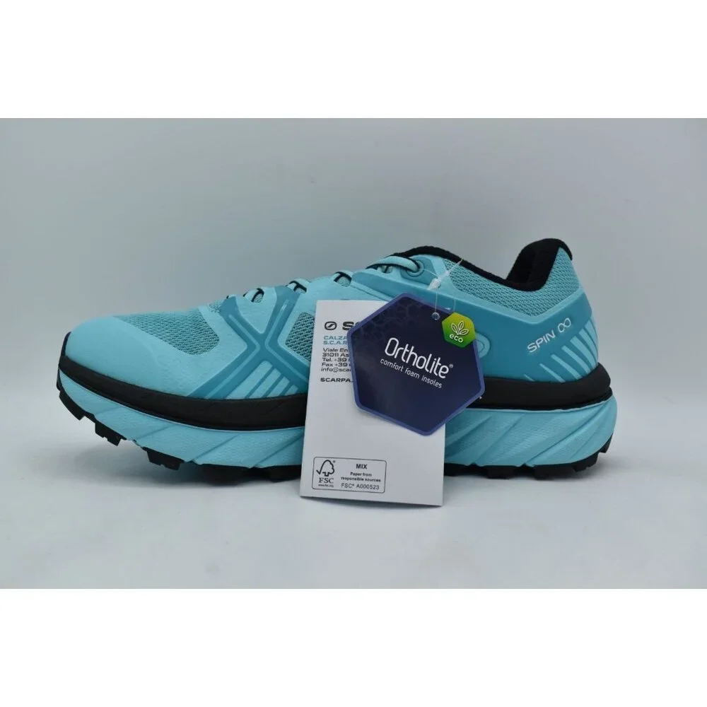 Scarpa Size EU 38.5 US 7 1/3 Spin Infinity Scuba Blue Hiking Trail Running Shoes